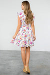Floral Ruffle Sleeve Dress