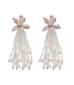 Beaded Fringe Earring