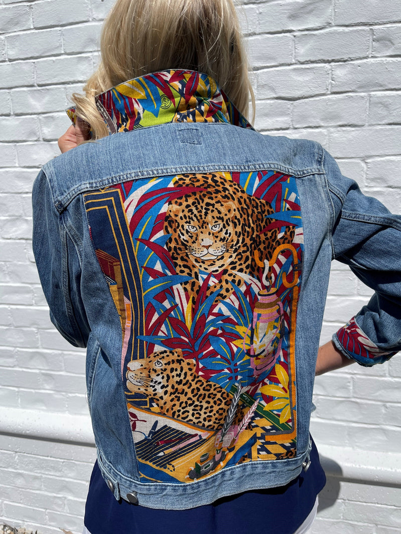 Revivy Denim Jacket Leopard