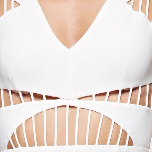White Woven Dress