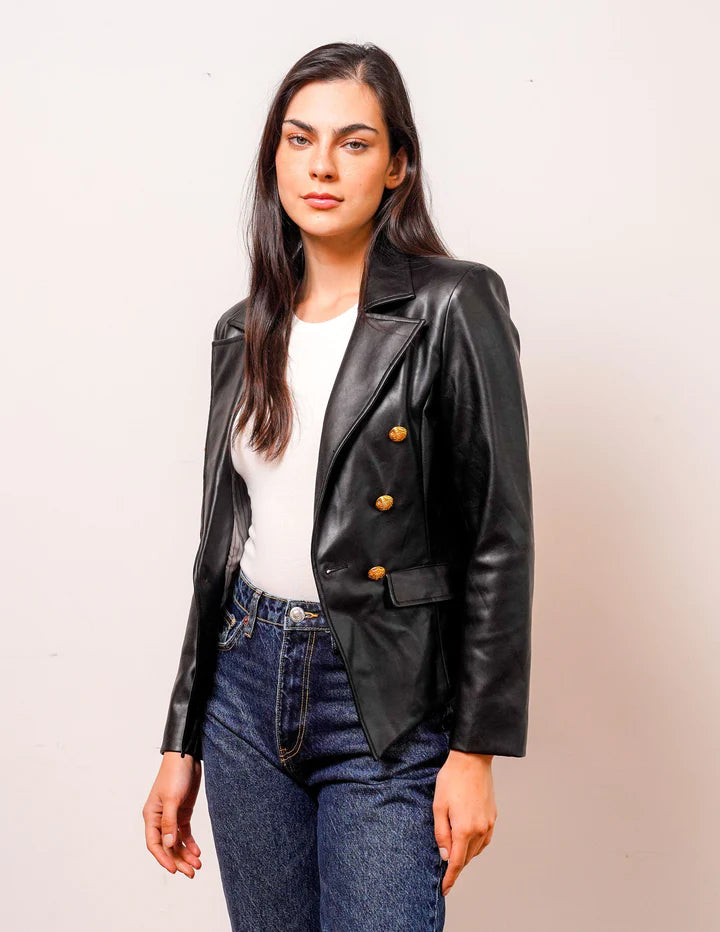 Nico Vegan Leather Blazer