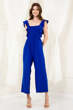 Royal Blue Ruffled Jumpsuit