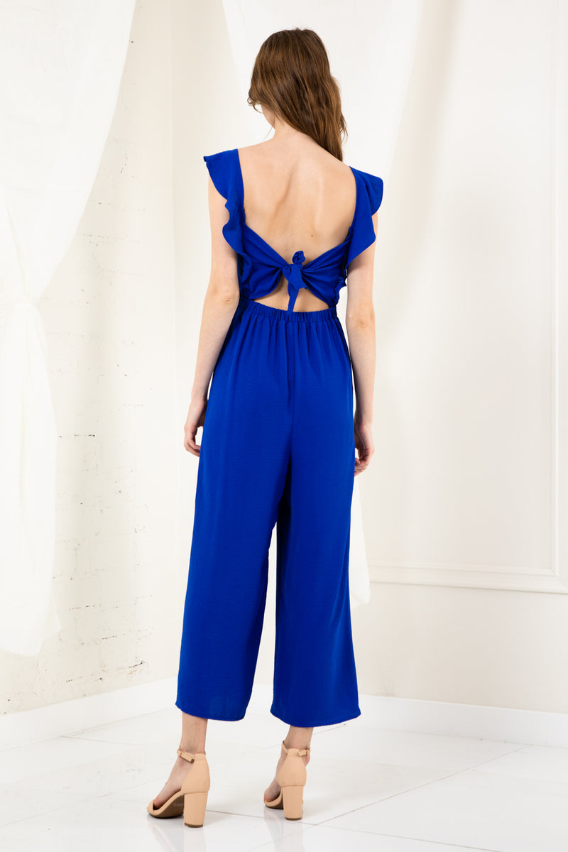 Royal Blue Ruffled Jumpsuit