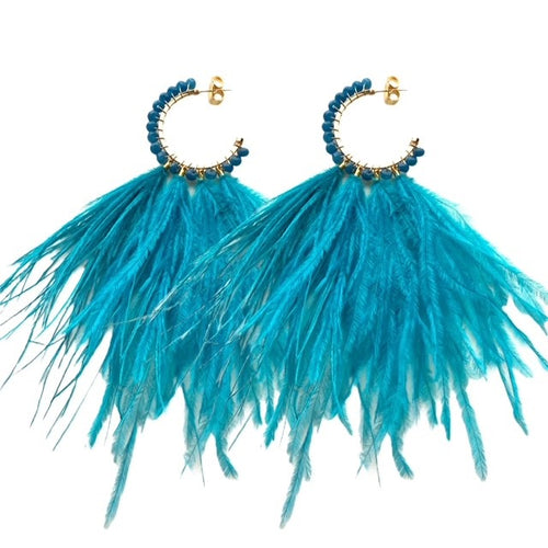 Santa Elena Hoops in Turquoise