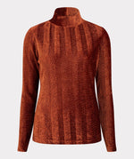 Esqualo Crinkle Wave Velour Top